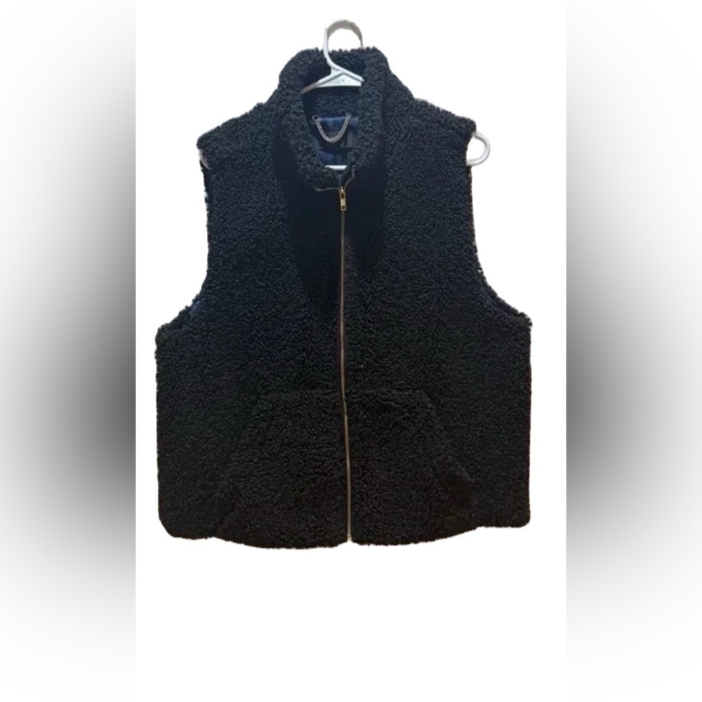 J Crew Faux Sherpa Vest Oversized Small